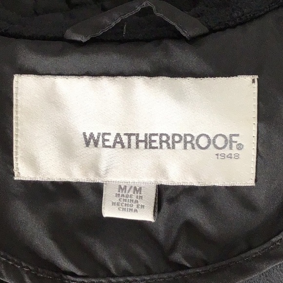 Weatherproof Black Quilted Snap Closure Jacket Size Medium - Picture 8 of 8